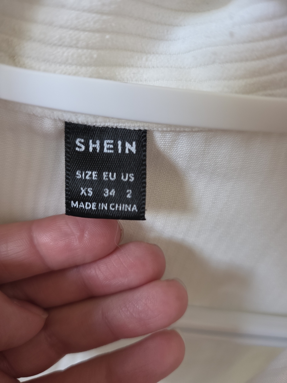SHEIN Cream Ribbed Shacket - Picture 2 of 2